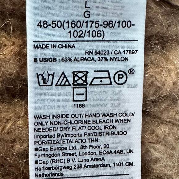 NWT Banana Republic Alpaca Spacedye Cable-knit Sweater Large - Picture 12 of 12